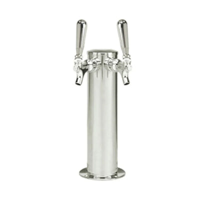 Micro Matic 1689 3 Inch Draft Beer Dispensing Tower Air Cooled Polished 304 Stainless Steel