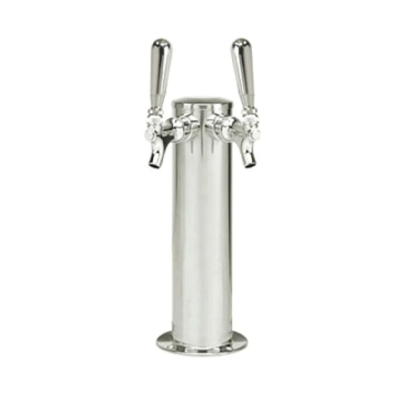 Micro Matic 1689 3 Inch Draft Beer Dispensing Tower Air Cooled Polished 304 Stainless Steel
