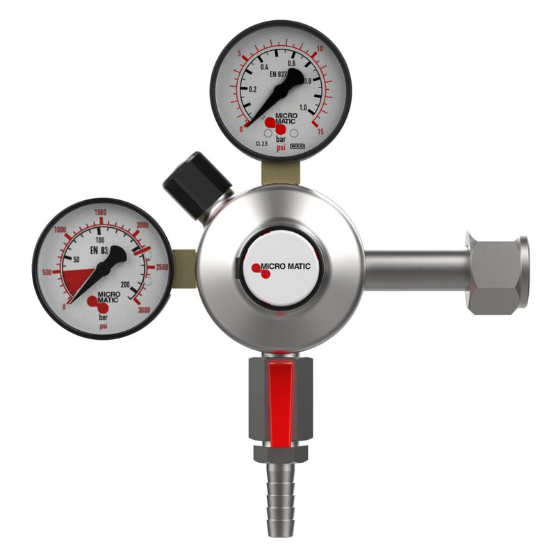 Micro Matic 842-15-PP CO2 Primary Regulator 0 to 15 PSI Durable Construction