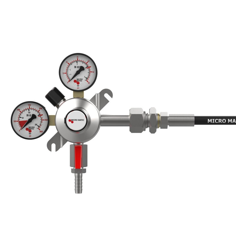 Micro Matic 842WM6-PP Premium Plus Wall Mount CO2 Regulator – 0–60 PSI, Dual Gauge, Primary Beer Gas Control