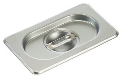 Winco SPSCN-GN 1/9 GN Size Steam Table Pan Cover Solid Stainless Steel with Handle
