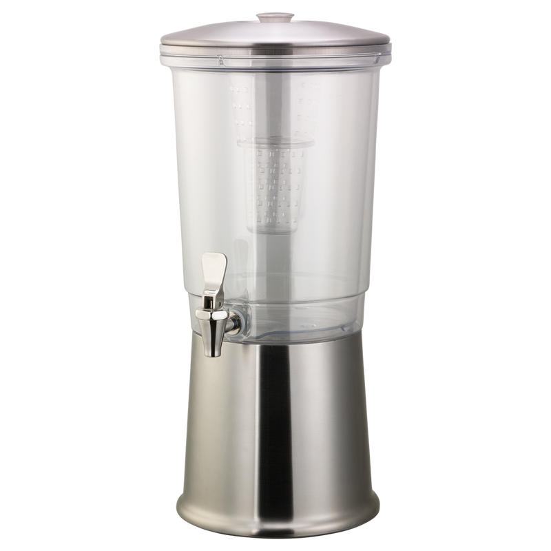 Service Ideas Elite Double-Wall 3-Gallon Cold Beverage Dispenser - Brushed Stainless Steel
