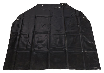 Winco BA-LA 37 Inch Width Black Bib Apron with Latex Construction
