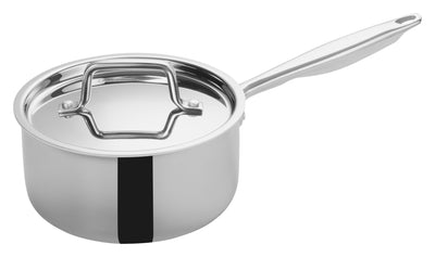 Winco TGAP-3 2-1/2 Qt Sauce Pan with Cover Induction Ready Triply Stainless Steel