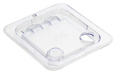 Winco SP7600H 1/6 Size Hinged Food Pan Cover Polycarbonate Clear