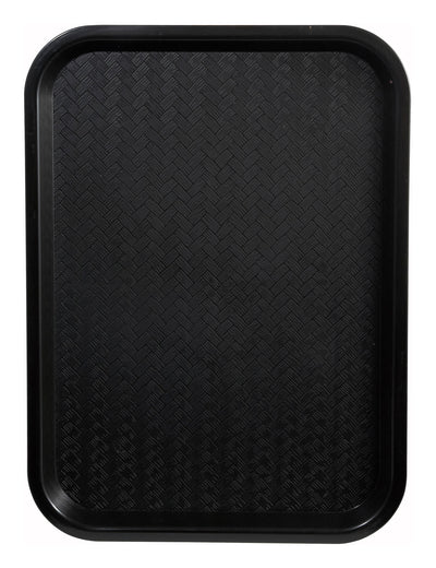 Winco FFT-1418K 18 Inch Fast Food Tray BPA Free NSF Polypropylene Black