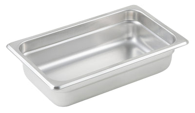 Winco SPJL-402 10 Inch Steam Table Pan 1/4 Size Anti-Jamming Stainless Steel
