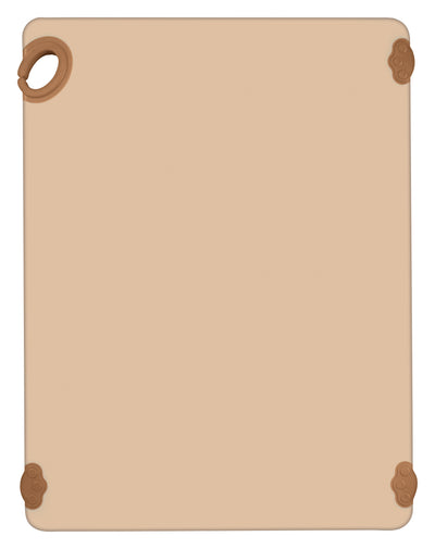 Winco CBK-1824BN 18 Inch with rubber grip hook Rectangular Cutting Board Co-polymer Brown