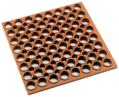 Winco RBMH-35R-R 3' Rubber Floor Mat Rolled Anti-slip Anti-fatigue Red
