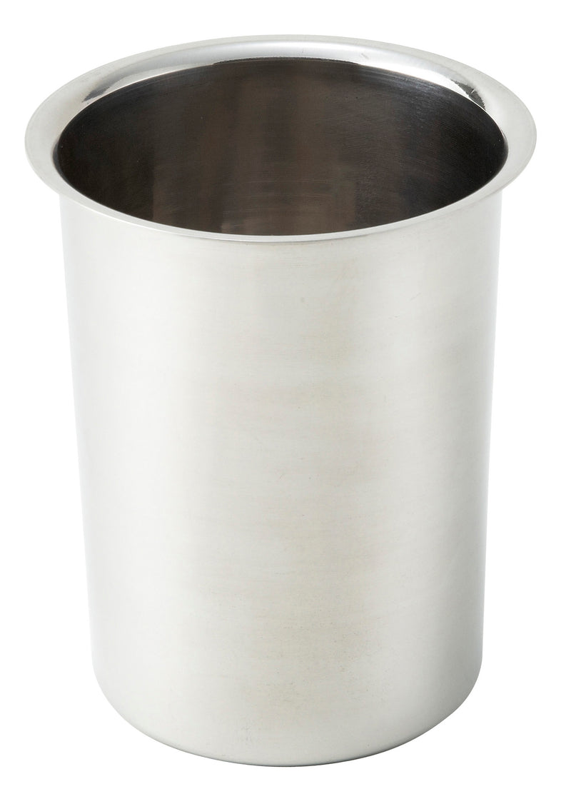 Winco BAM-2 2 Quarts Round Stainless Steel Bain Marie with Bent Rim