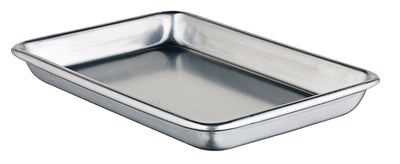 Winco ALXP-0609 Eighth Size Bun Sheet Pan - 9.5 Inch 16 Gauge Aluminum Uncoated Open Bead