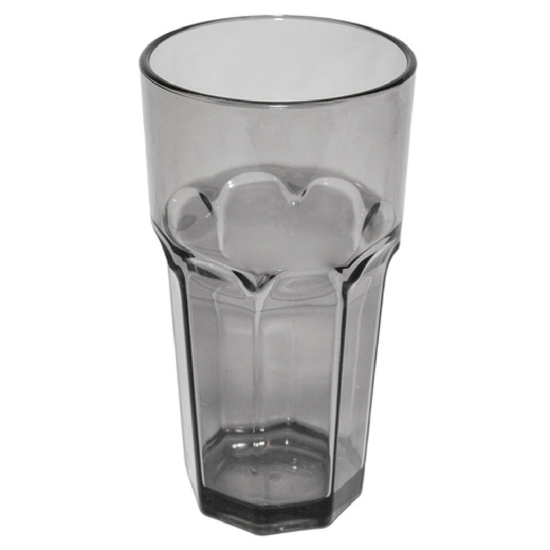 Carlisle 581618 16 Oz Tumbler SAN Faceted Dishwasher Safe Smooth Black