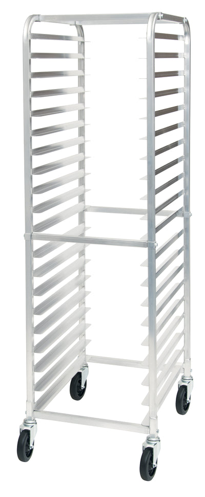Winco ALRK-20 21 Inch Mobile Full Height Sheet Pan Rack - 20 Tier Aluminum 700 Lb Capacity