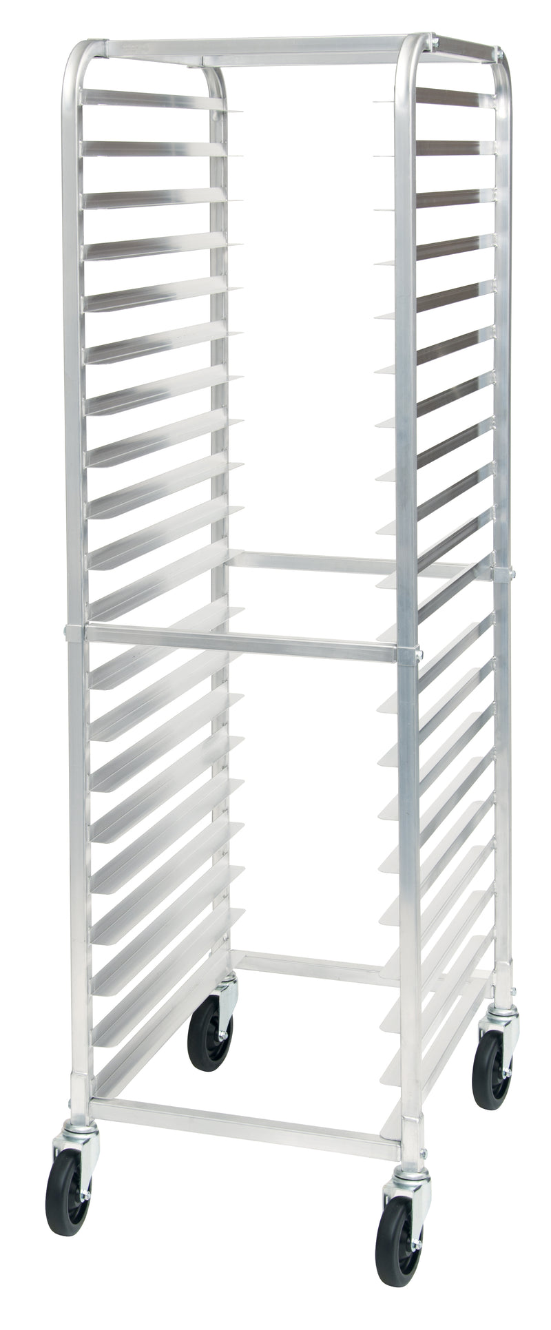 Winco ALRK-20 21 Inch Mobile Full Height Sheet Pan Rack - 20 Tier Aluminum 700 Lb Capacity