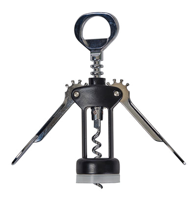 Winco CO-701 Corkscrew Wing Type with Metal Blade Black Coated