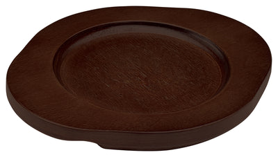 Winco CAST-5UL 6-1/2 Inch Wood Underliner Round with Dual Handles