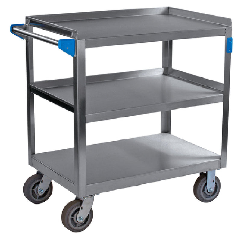 Carlisle UC7032133 35 Inch Utility Cart 700 Lb Capacity with 3 Shelves Stainless Steel