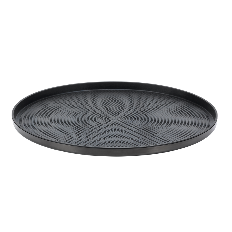 Modern Edge Medium 12" Round Serving Tray in Black Onyx