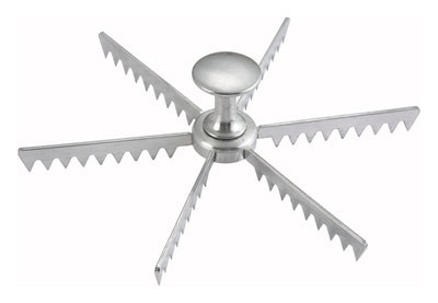 Winco APM-06 Pie and Cake Marker 6 Cut Cast Aluminum for Bakery Use