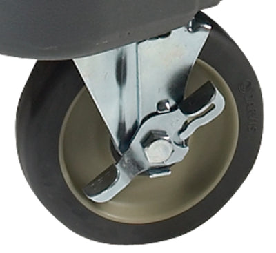 Winco IIC-C5B 5 Inch Diameter Caster With Brake Polyurethane 150 lb Capacity