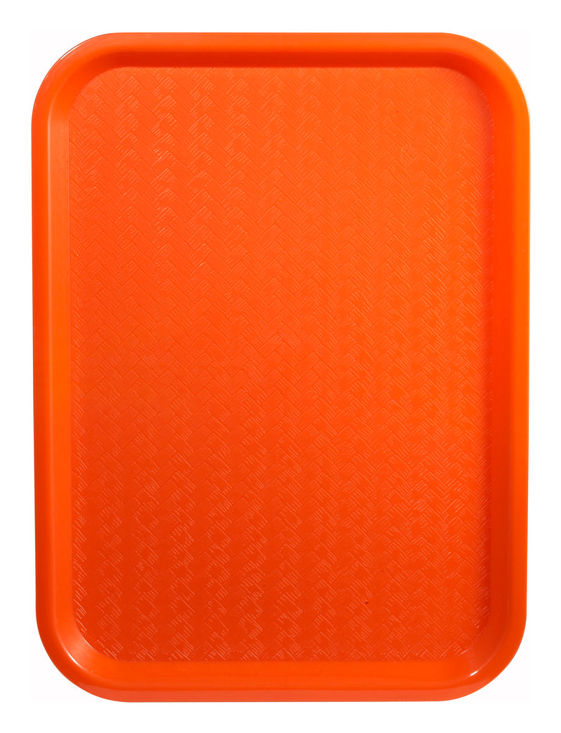 Winco FFT-1216O 12 Inch Fast Food Tray BPA Free Polypropylene Orange