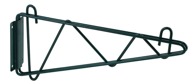 Winco VEXB-18 Wall Mount Wire Shelf Bracket Pair Epoxy Coated Green