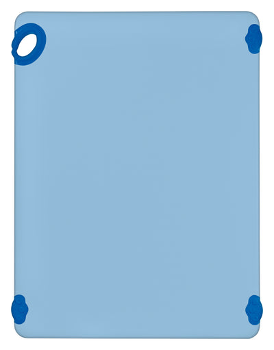 Winco CBK-1824BU 18 Inch Blue Cutting Board with Rubber Grip Hook Co-polymer