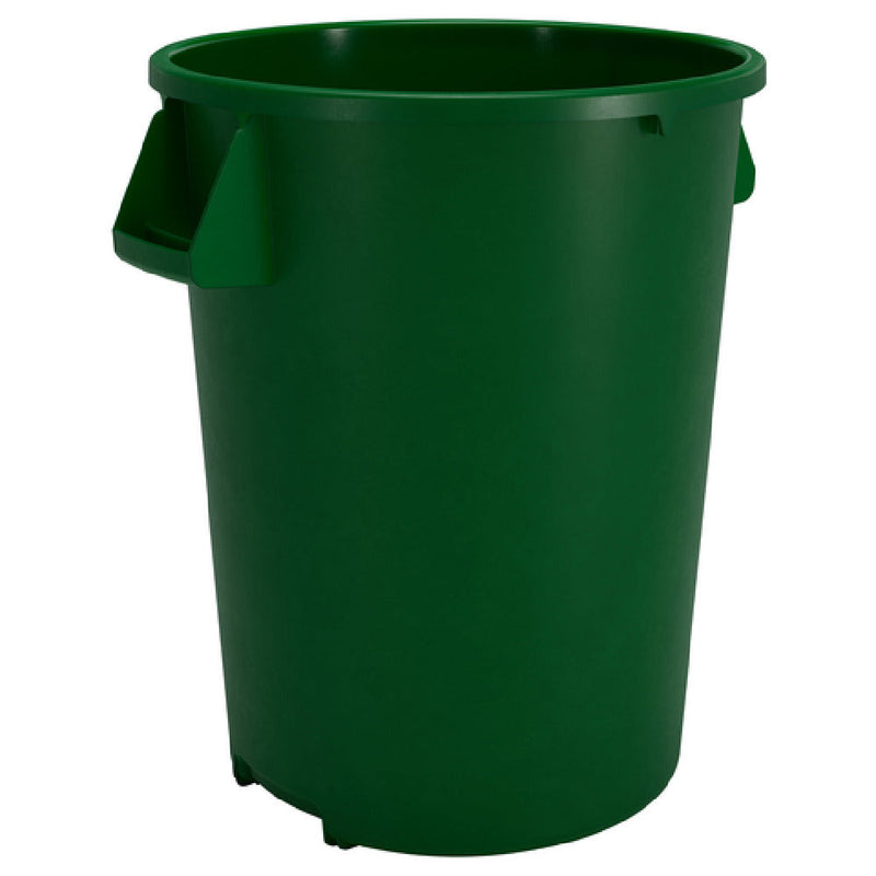 Carlisle 84102009 20 Gallon Green Round Trash Bin with Integrated Bag Cinches