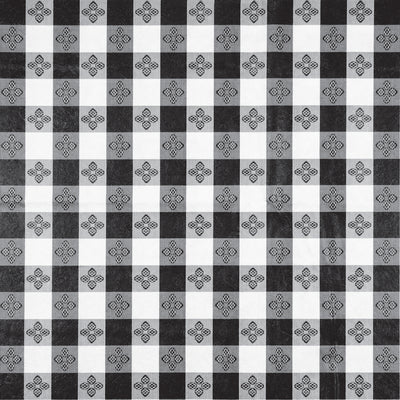 Winco TBCO-70K 52 Inch Rectangular Table Cloth Black Checkerboard Vinyl