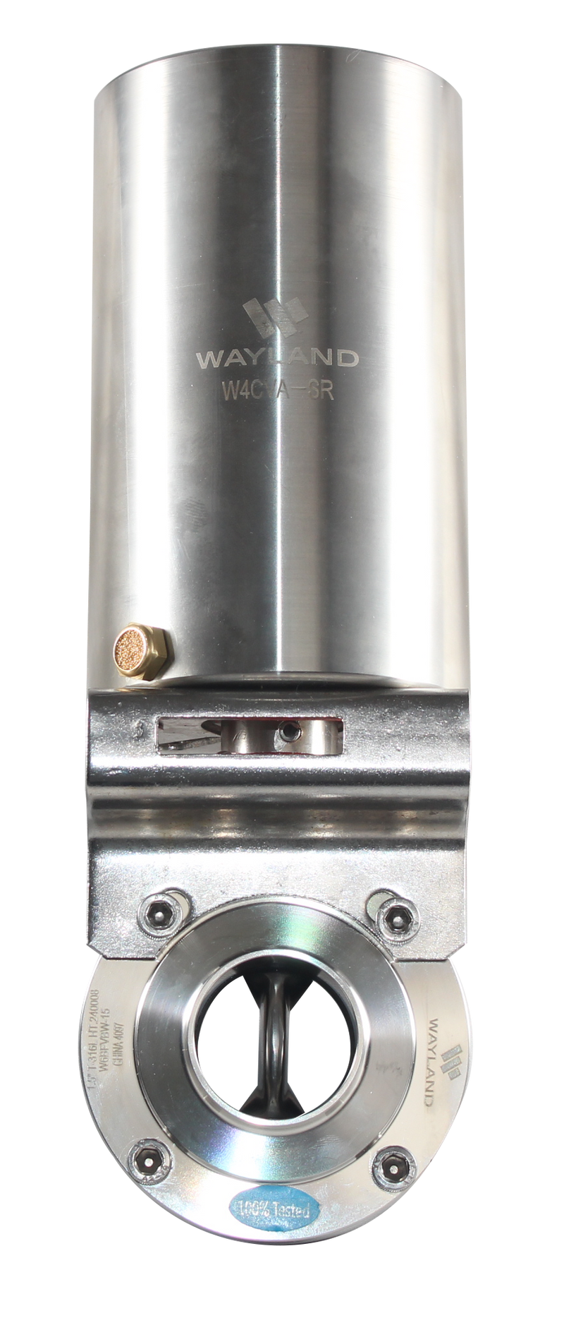 3" Butt-Weld Butterfly Valve W/ Spring Return Actuator - Normally Open - Silicone (BFVBW-SRO) - T316L Stainless Steel - Wayland Industries - W6BFVBW-S-3-SRO