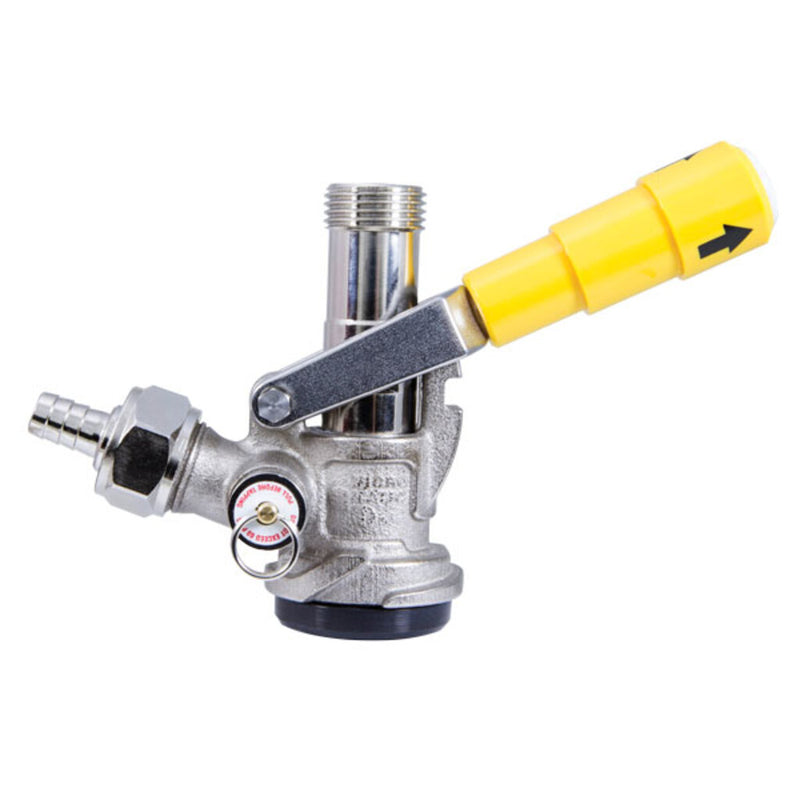 Micro Matic 7485BB-G Keg Coupler D System Gold Chrome-plated Brass Body