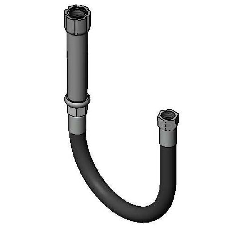 T&S Brass B-0020-R Reinforced Pre-Rinse Hose - 20" Stainless Steel Braid & Red Handle