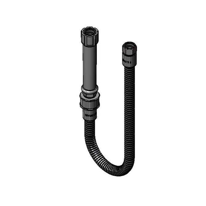 T&S Brass B-0024-H-SWV 24" SS Flexible Hose - gray Handle & Swivel