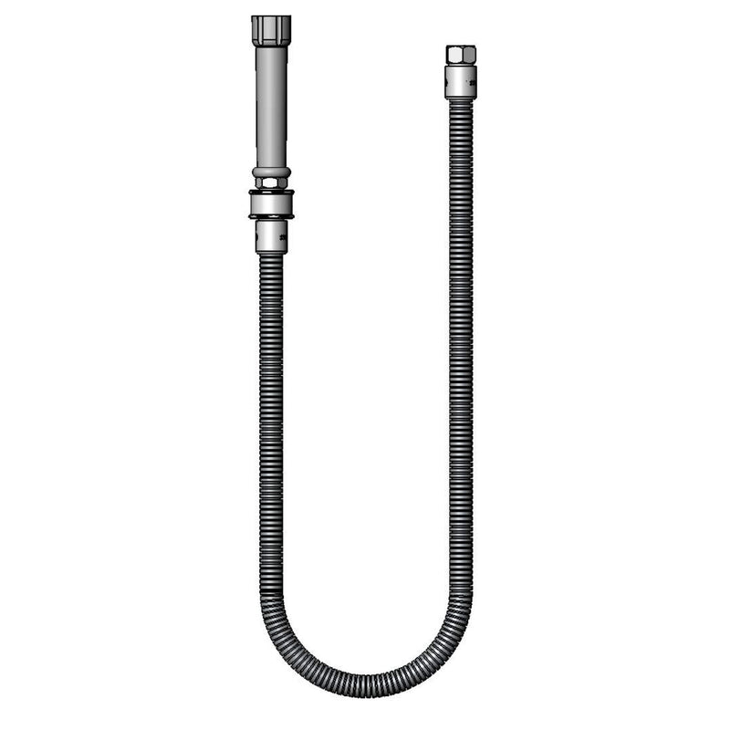 T&S Brass B-0044-H-SWV 44" SS Flexible Hose - gray Handle & Swivel