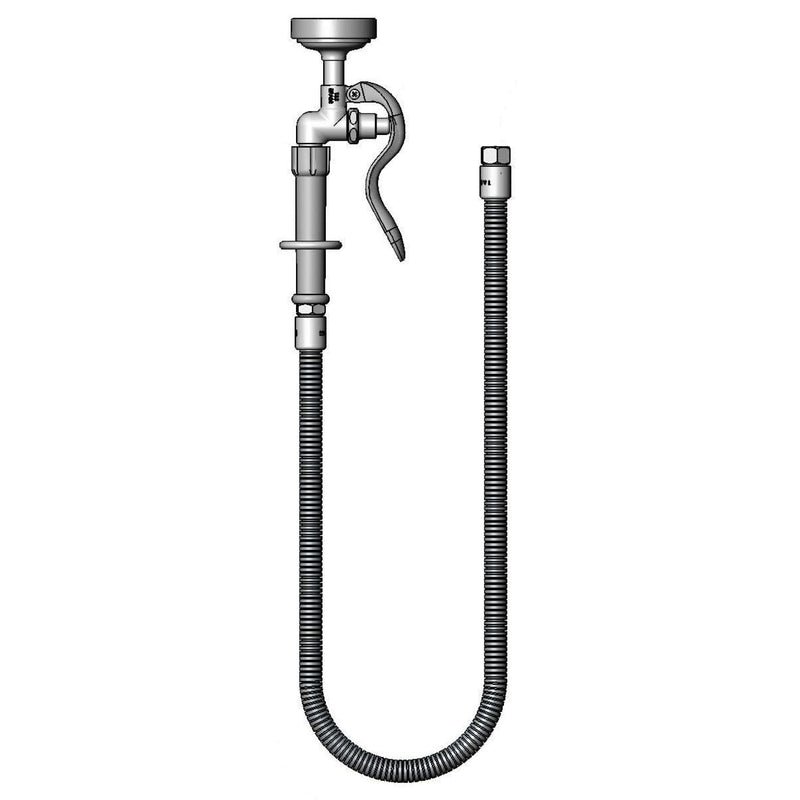 T&S Brass B-0044-H3 44" SS Flexible Hose - Adapters & Spray Valve