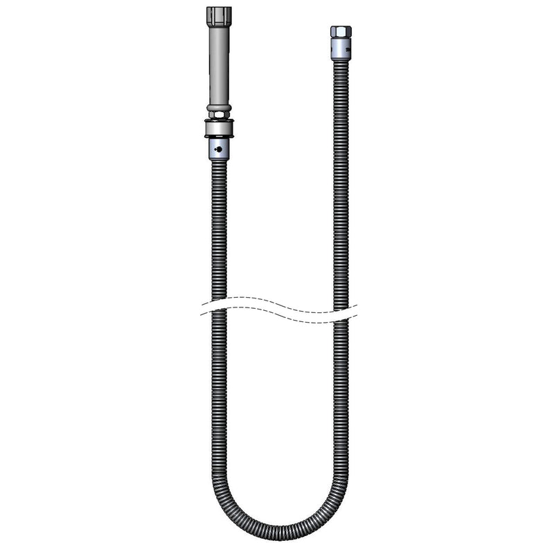 T&S Brass B-0068-H-SWV 68" SS Flexible Hose - gray Handle & Swivel