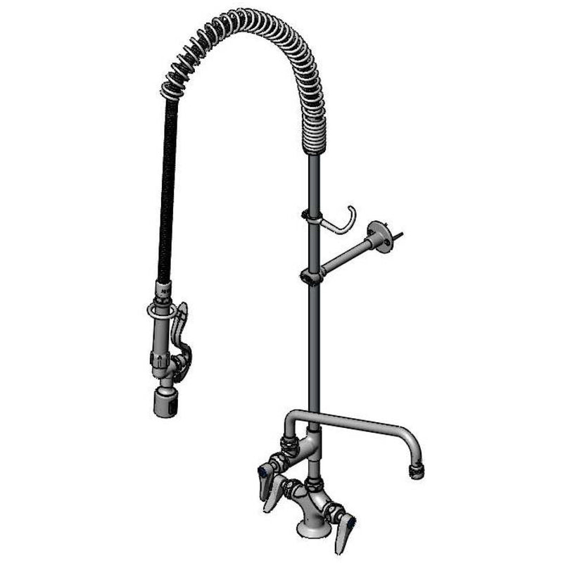 T&S Brass B-0113-12-CRBJ EasyInstall Pre-Rinse - Ceramas & 12" ADF