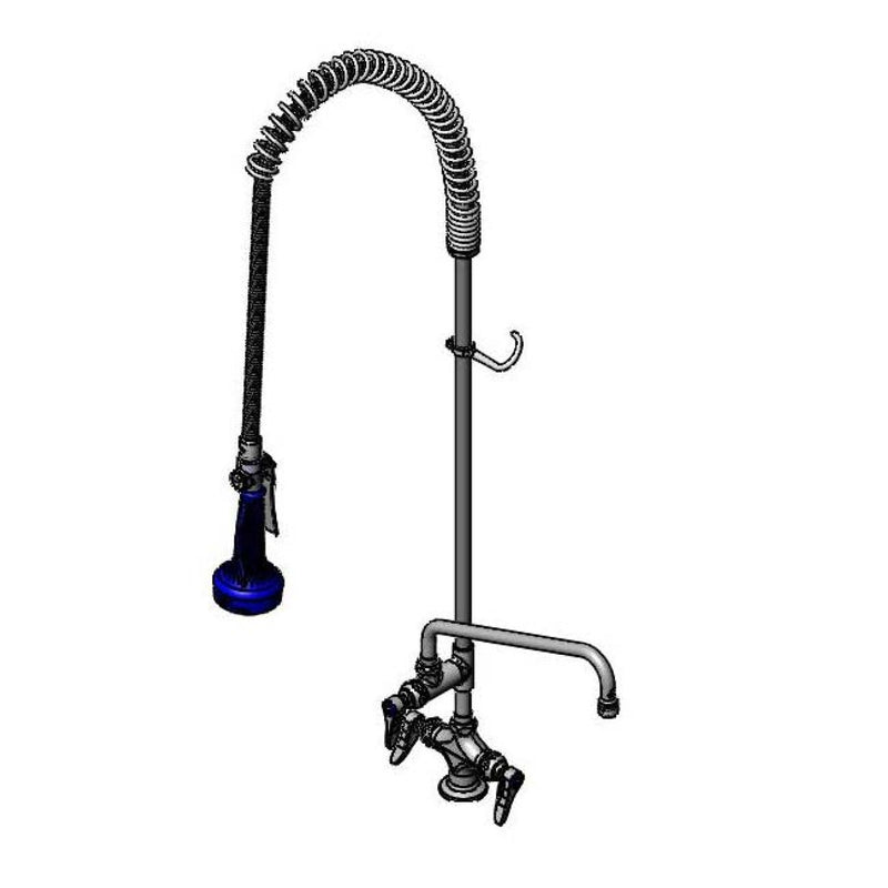 T&S Brass B-0113-A12-08 EasyInstall Pre-Rinse - 12" ADF & JeTSpray Valve