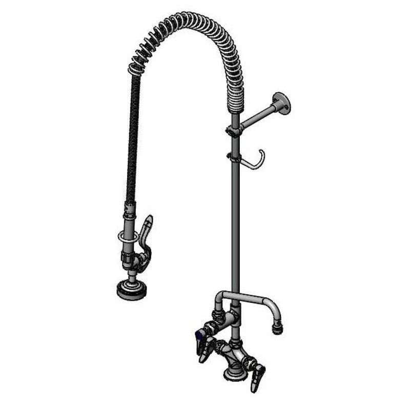 T&S Brass B-0113-ADF08-B EasyInstall Pre-Rinse - 8" ADF & Wall Bracket