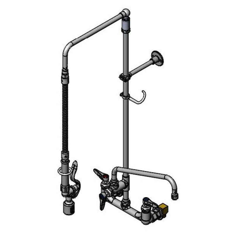 T&S Brass B-0131-12-CRBJK Overhead Pre-Rinse - Ceramas & 12" ADF & Kit