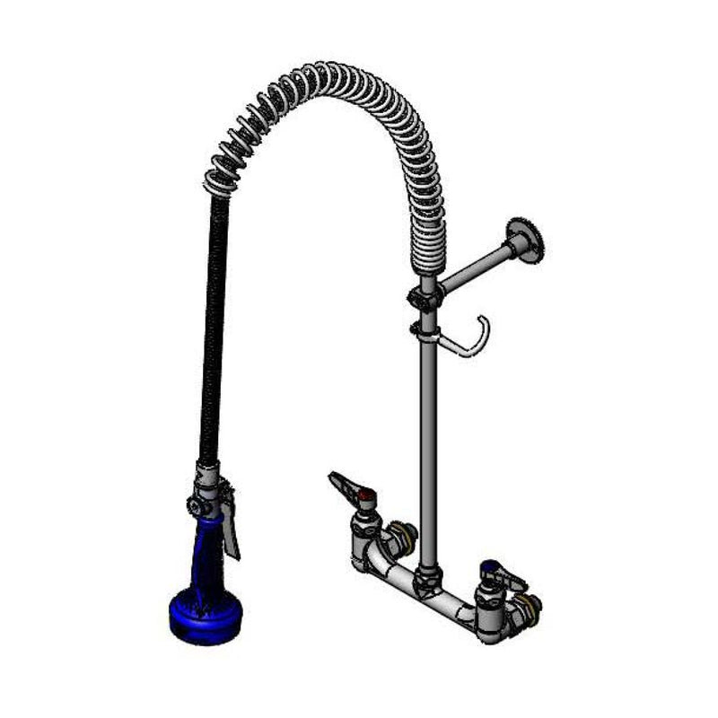 T&S Brass B-0133-CCB08C EasyInstall Pre-Rinse - 8" Riser & CC Inlets