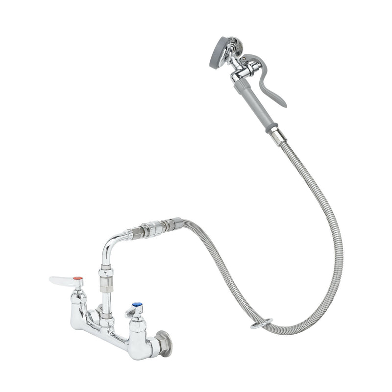 T&S Brass B-0167-HH Huddle House Spec Wall Mount Faucet - 44" Hose