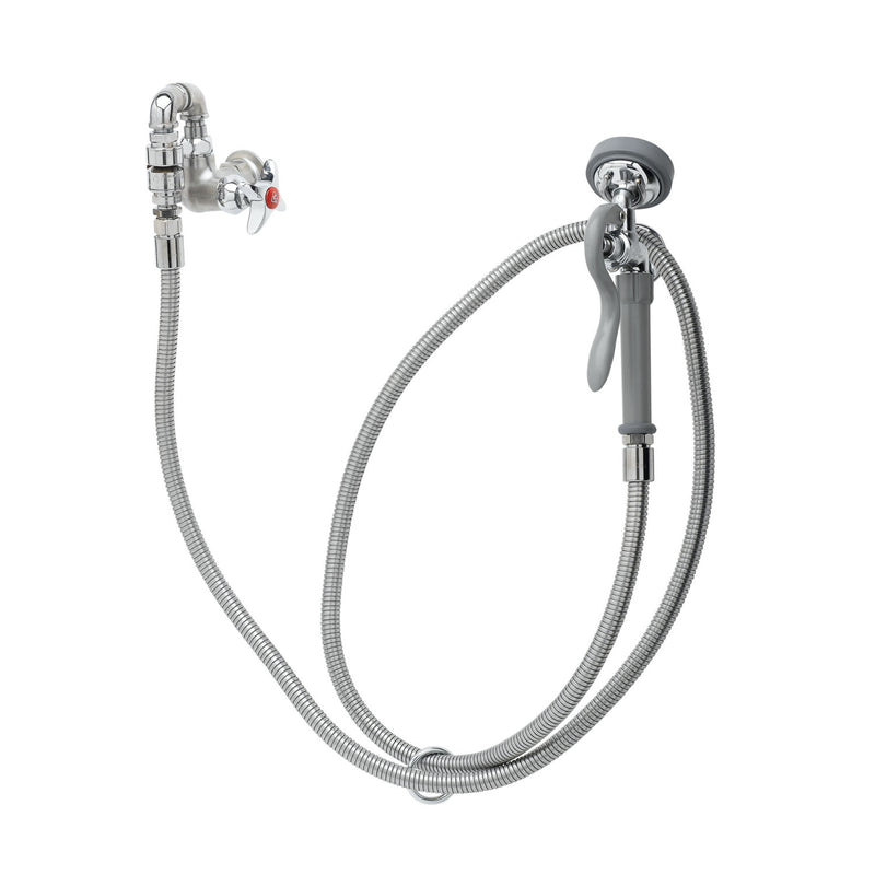 T&S Brass B-0169-01 Washdown Unit - 96" Flex Hose & Angled Spray