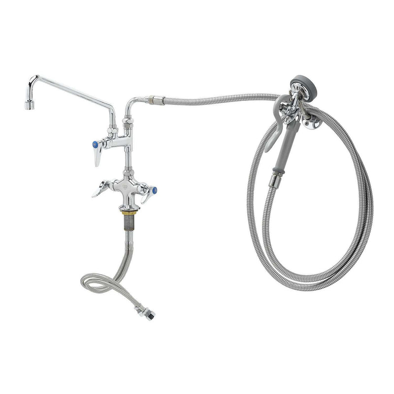T&S Brass B-0176 Pre-Rinse Unit - 12" Height (Deck Mount)