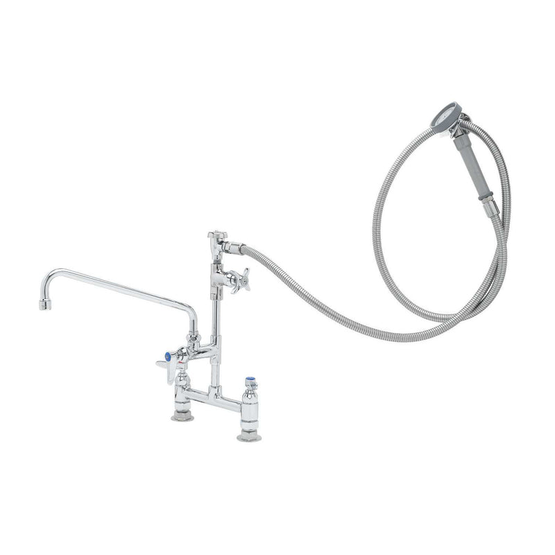 T&S Brass B-0177 Spray Assembly - 8" Deck Mount & VB