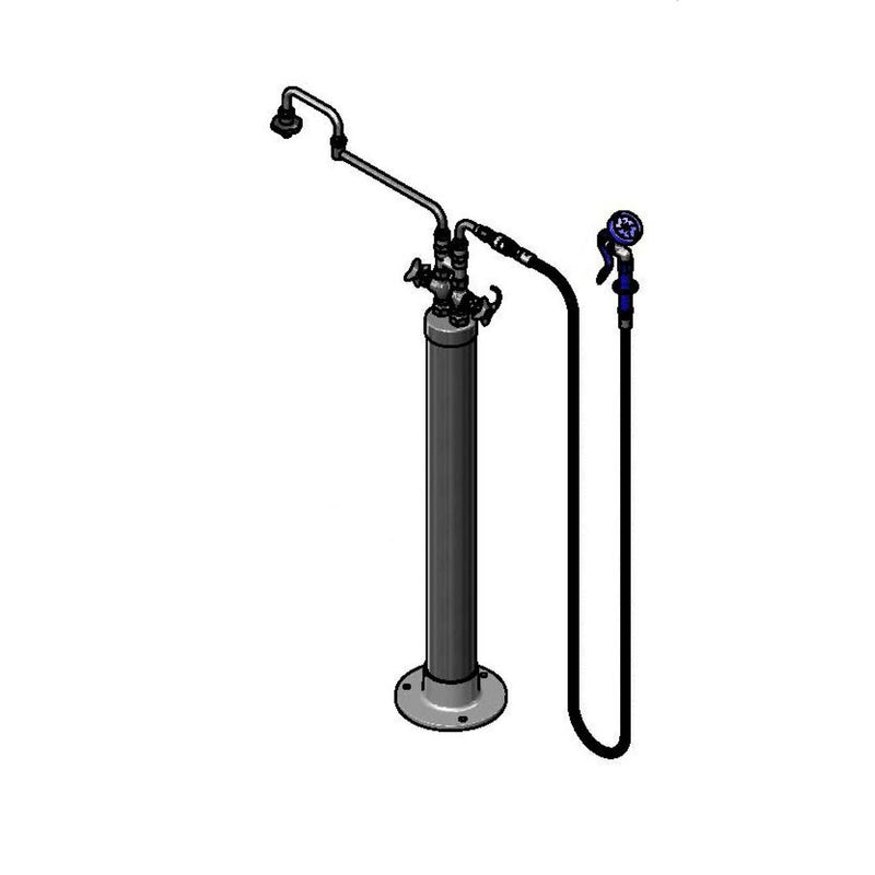T&S Brass B-0183 Kettle Kaddy - Double Joint Nozzle & VB