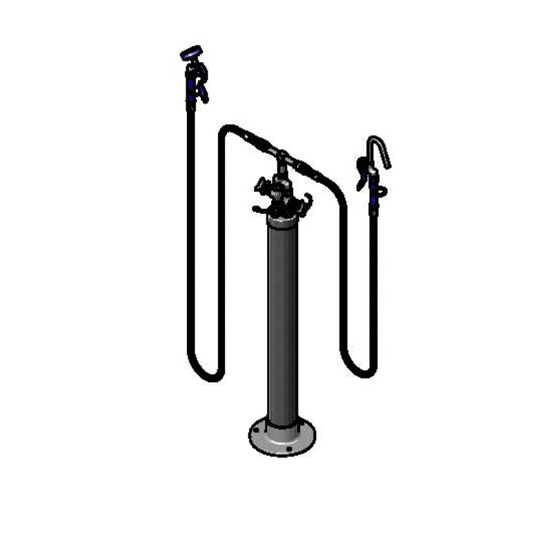 T&S Brass B-0193 Kettle Kaddy - Angled Spray & Vacuum Breaker