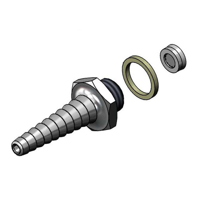 T&S Brass B-0198-FD10 Serrated Hose End - 1.0 GPM