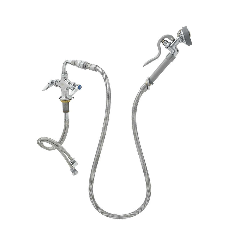 T&S Brass B-0200-60H-VB Mixing Faucet - 60" Flex Hose & Vacuum Breaker
