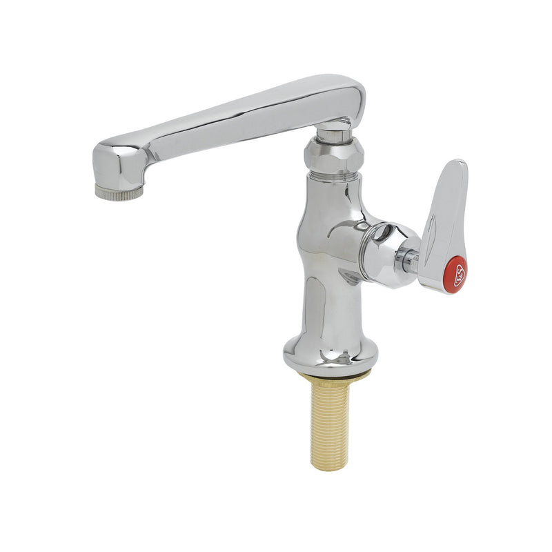 T&S Brass B-0208-CR-HW Pantry Faucet - Cerama & Cast Spout & Red Index